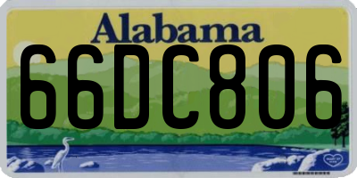 AL license plate 66DC806