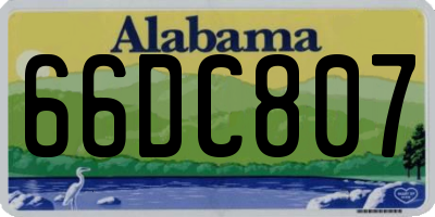AL license plate 66DC807