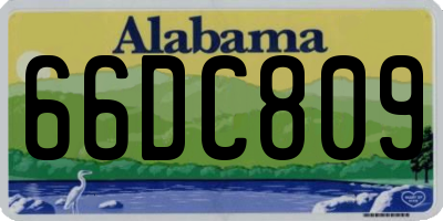 AL license plate 66DC809