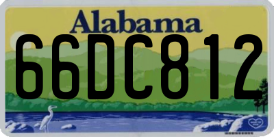 AL license plate 66DC812