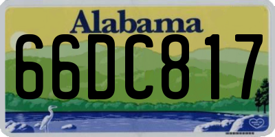 AL license plate 66DC817