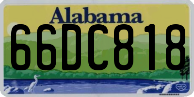 AL license plate 66DC818