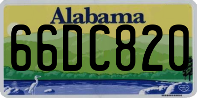 AL license plate 66DC820
