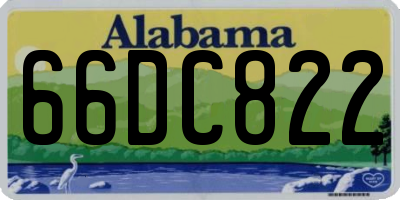 AL license plate 66DC822