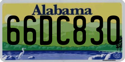 AL license plate 66DC830