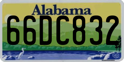 AL license plate 66DC832