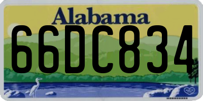 AL license plate 66DC834