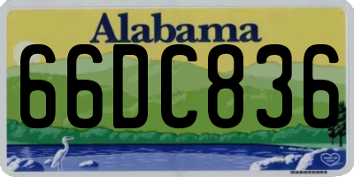 AL license plate 66DC836