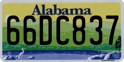 AL license plate 66DC837