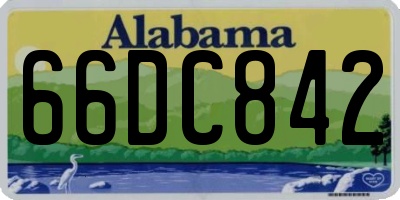 AL license plate 66DC842