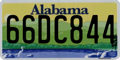 AL license plate 66DC844