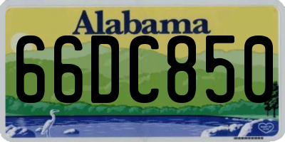 AL license plate 66DC850