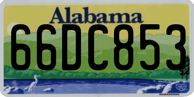 AL license plate 66DC853