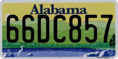 AL license plate 66DC857