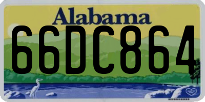 AL license plate 66DC864