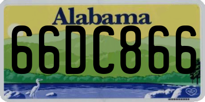 AL license plate 66DC866