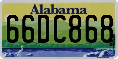 AL license plate 66DC868