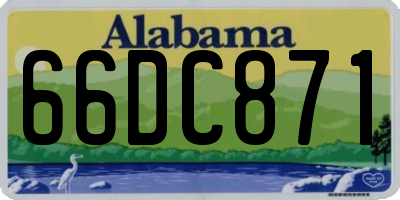 AL license plate 66DC871