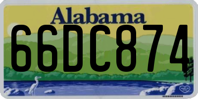 AL license plate 66DC874