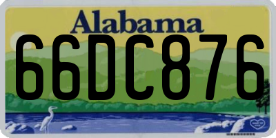 AL license plate 66DC876