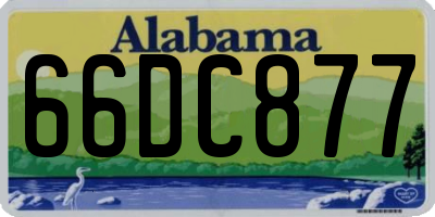 AL license plate 66DC877