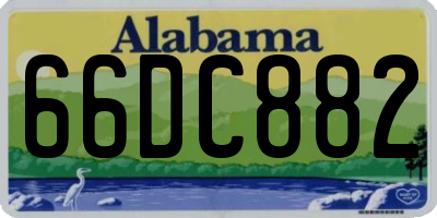 AL license plate 66DC882