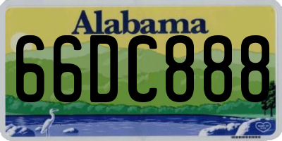 AL license plate 66DC888