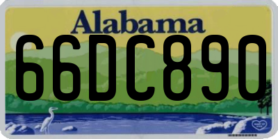 AL license plate 66DC890