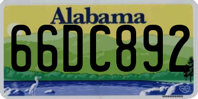 AL license plate 66DC892
