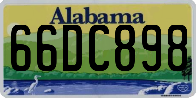 AL license plate 66DC898