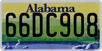 AL license plate 66DC908