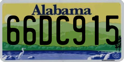 AL license plate 66DC915