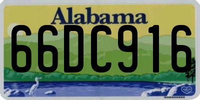 AL license plate 66DC916