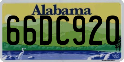 AL license plate 66DC920