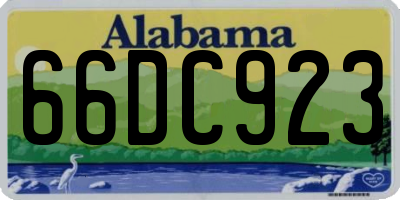 AL license plate 66DC923