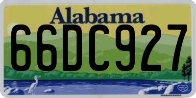 AL license plate 66DC927