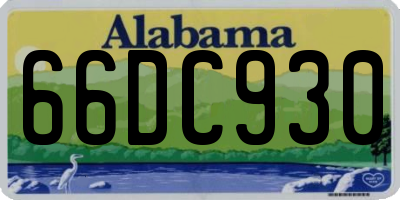 AL license plate 66DC930
