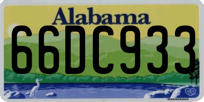 AL license plate 66DC933