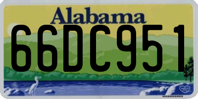 AL license plate 66DC951