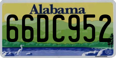 AL license plate 66DC952