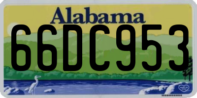 AL license plate 66DC953
