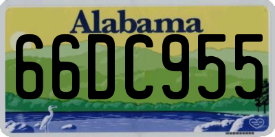 AL license plate 66DC955