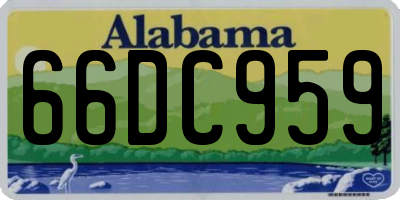 AL license plate 66DC959