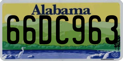AL license plate 66DC963