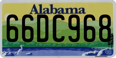 AL license plate 66DC968