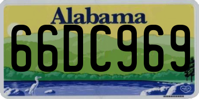 AL license plate 66DC969