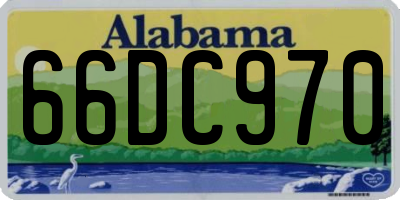 AL license plate 66DC970