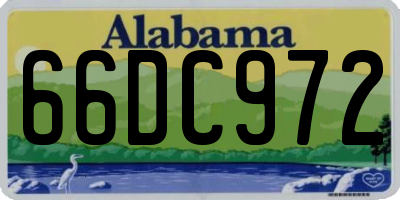 AL license plate 66DC972
