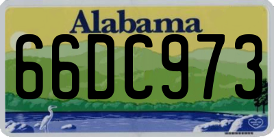 AL license plate 66DC973