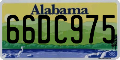 AL license plate 66DC975